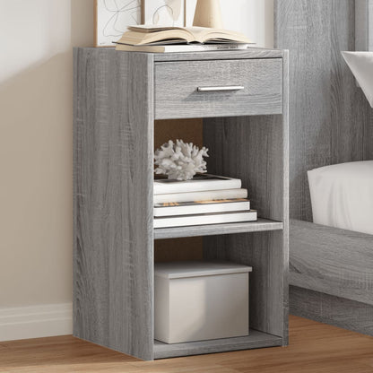 Comodini 2 pz Grigio Sonoma 35x34x65 cm in Legno Multistrato - homemem39