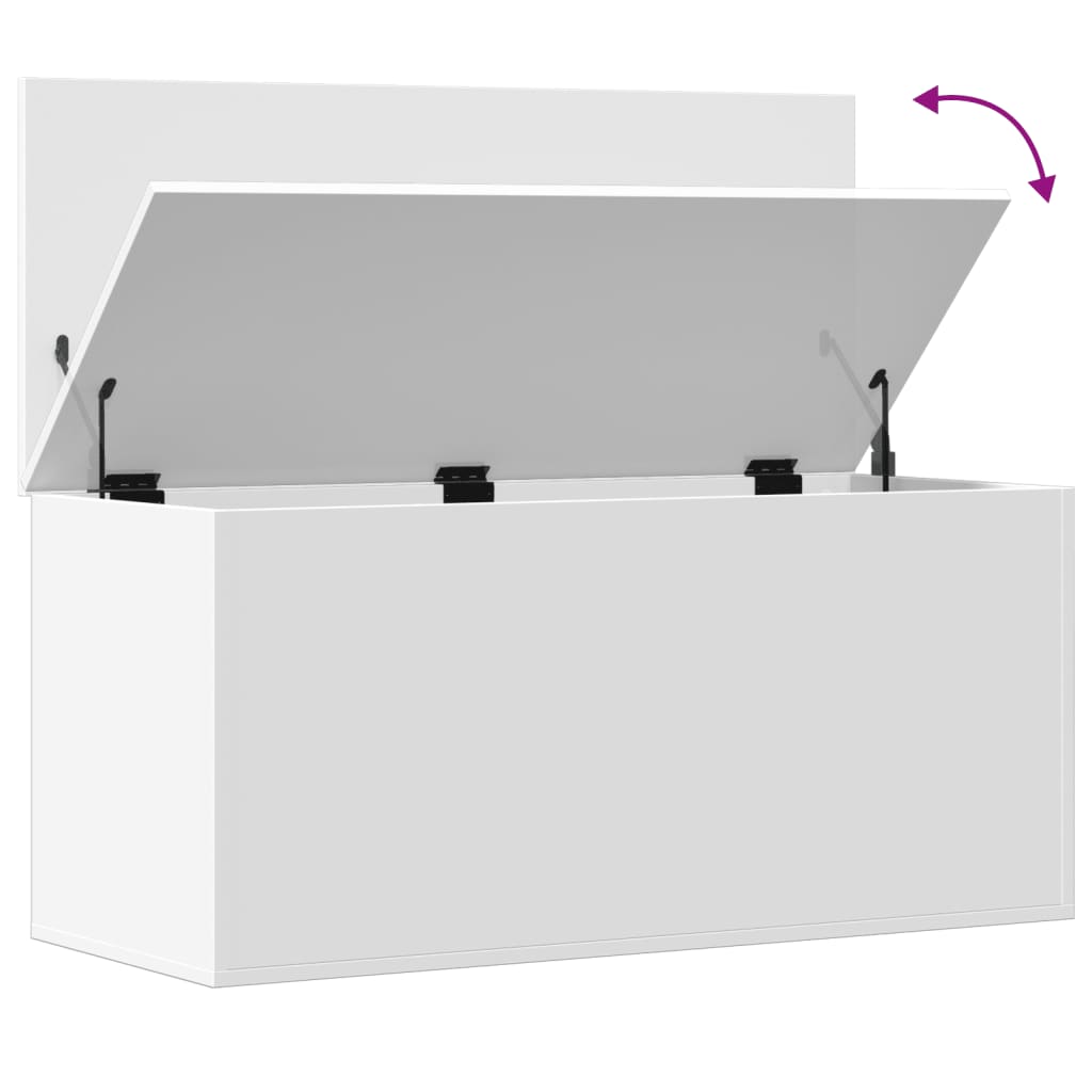 Contenitore Portaoggetti Bianco 100x42x46 cm Legno Multistrato - homemem39