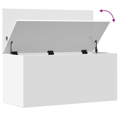 Contenitore Portaoggetti Bianco 100x42x46 cm Legno Multistrato - homemem39