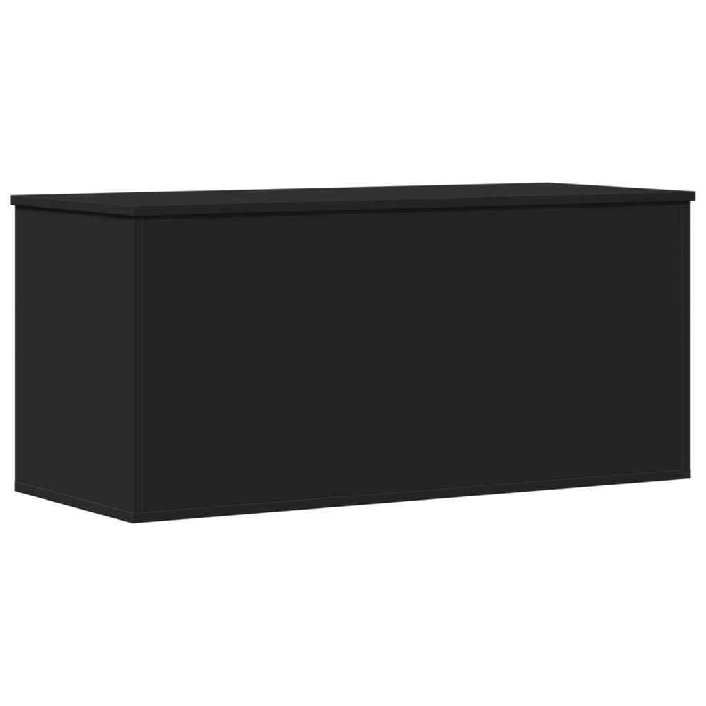 Contenitore Portaoggetti Nero 100x42x46 cm Legno Multistrato - homemem39