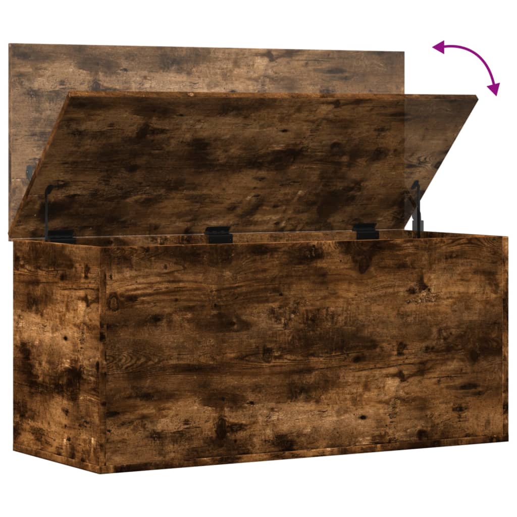 Contenitore Rovere Fumo 100x42x46 cm Legno Multistrato - homemem39