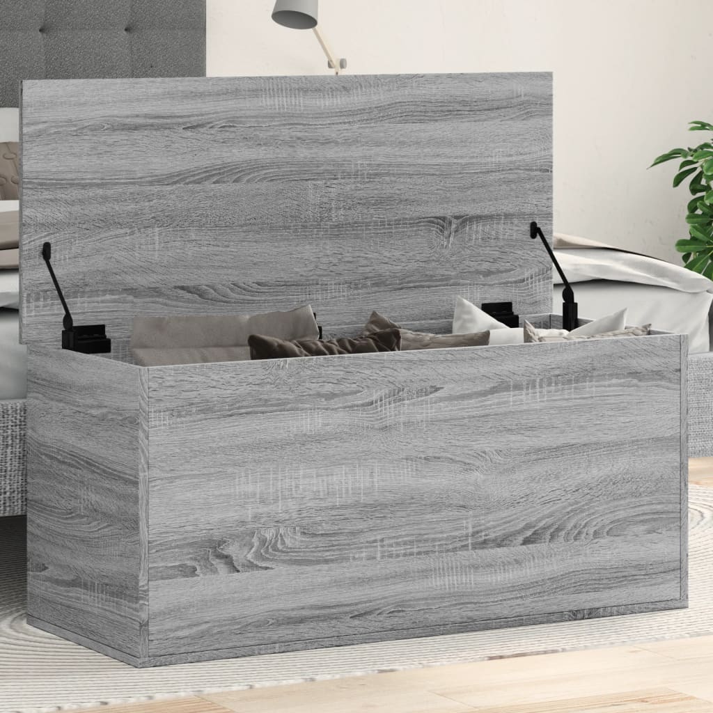 Contenitore Grigio Sonoma 100x42x46 cm Legno Multistrato - homemem39