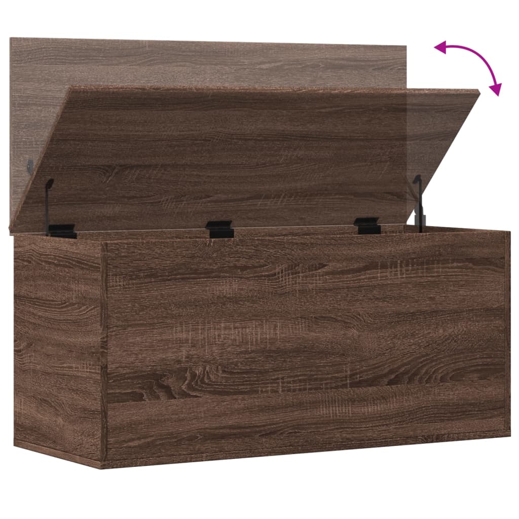 Contenitore Rovere Marrone 100x42x46 cm Legno Multistrato - homemem39