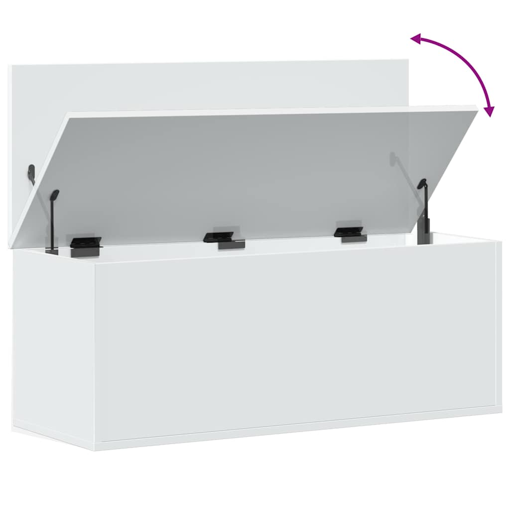 Contenitore Portaoggetti Bianco 90x35x35 cm in Truciolato | homemem39