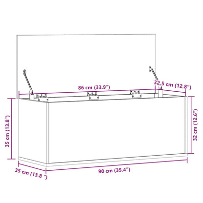 Contenitore Portaoggetti Bianco 90x35x35 cm in Truciolato | homemem39