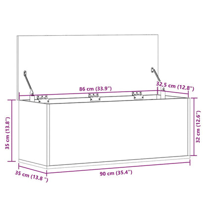 Contenitore Portaoggetti Rovere Sonoma 90x35x35cm in Truciolato | homemem39
