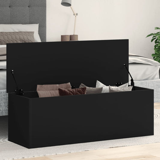 Contenitore Portaoggetti Nero 102x35x35 cm in Truciolato - homemem39