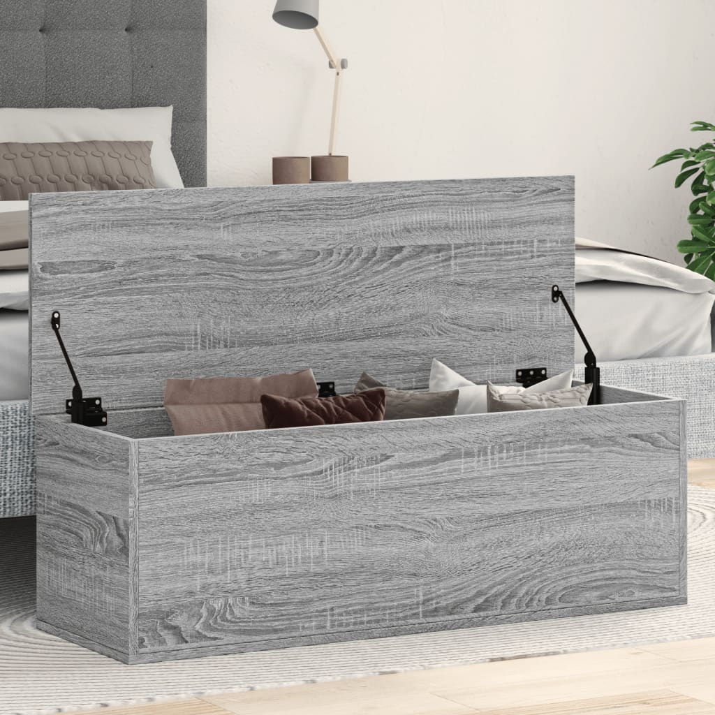 Contenitore Portaoggetti Grigio Sonoma 102x35x35 cm Truciolato - homemem39