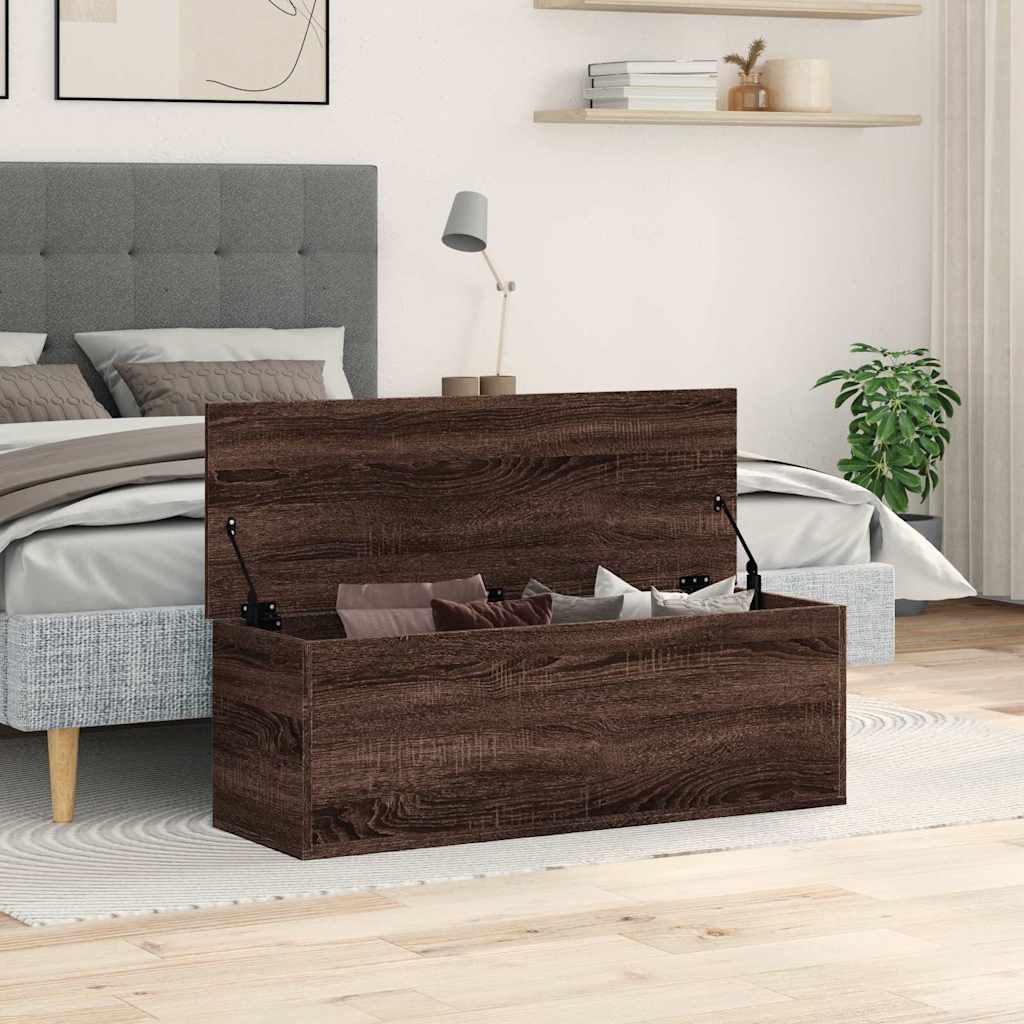 Contenitore Portaoggetti Rovere Marrone 102x35x35 cm Truciolato - homemem39
