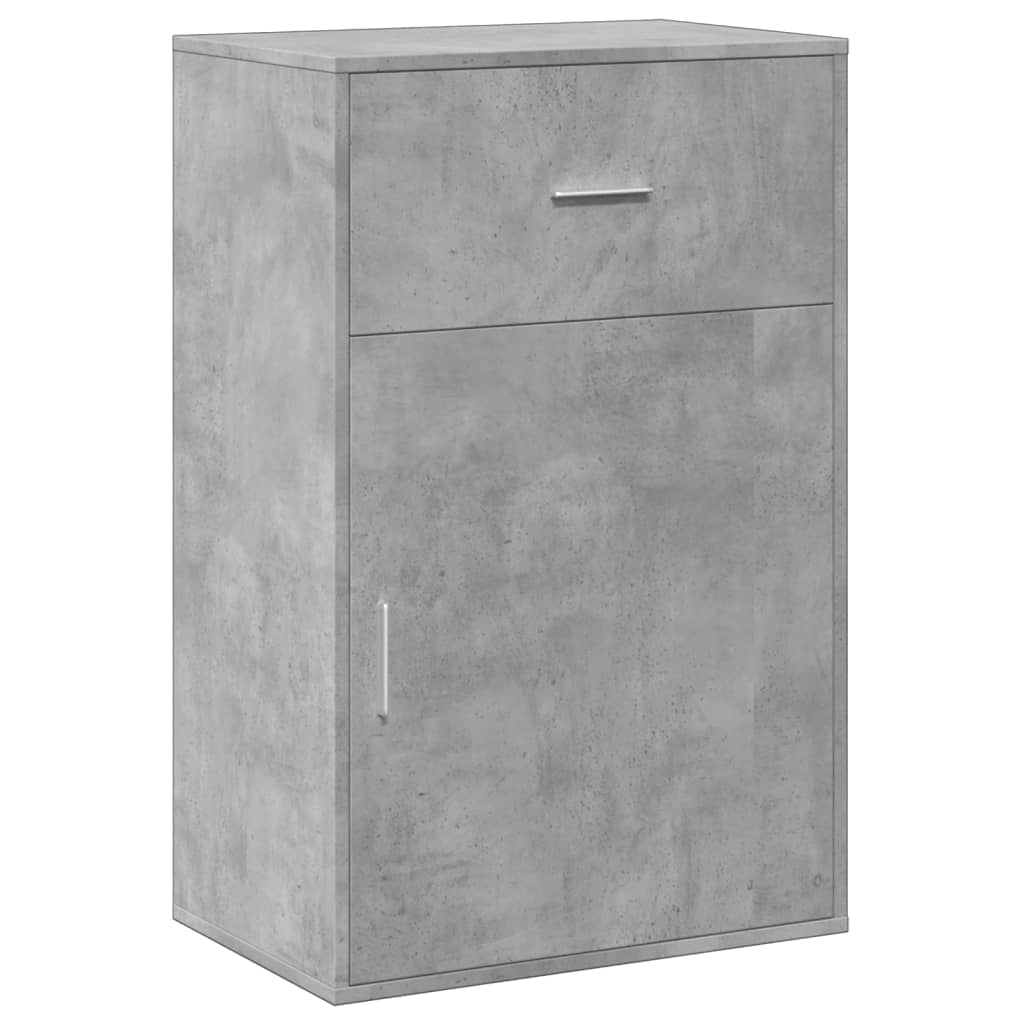 Armadietto Grigio Cemento 56,5x39x90 cm in Legno Multistrato - homemem39