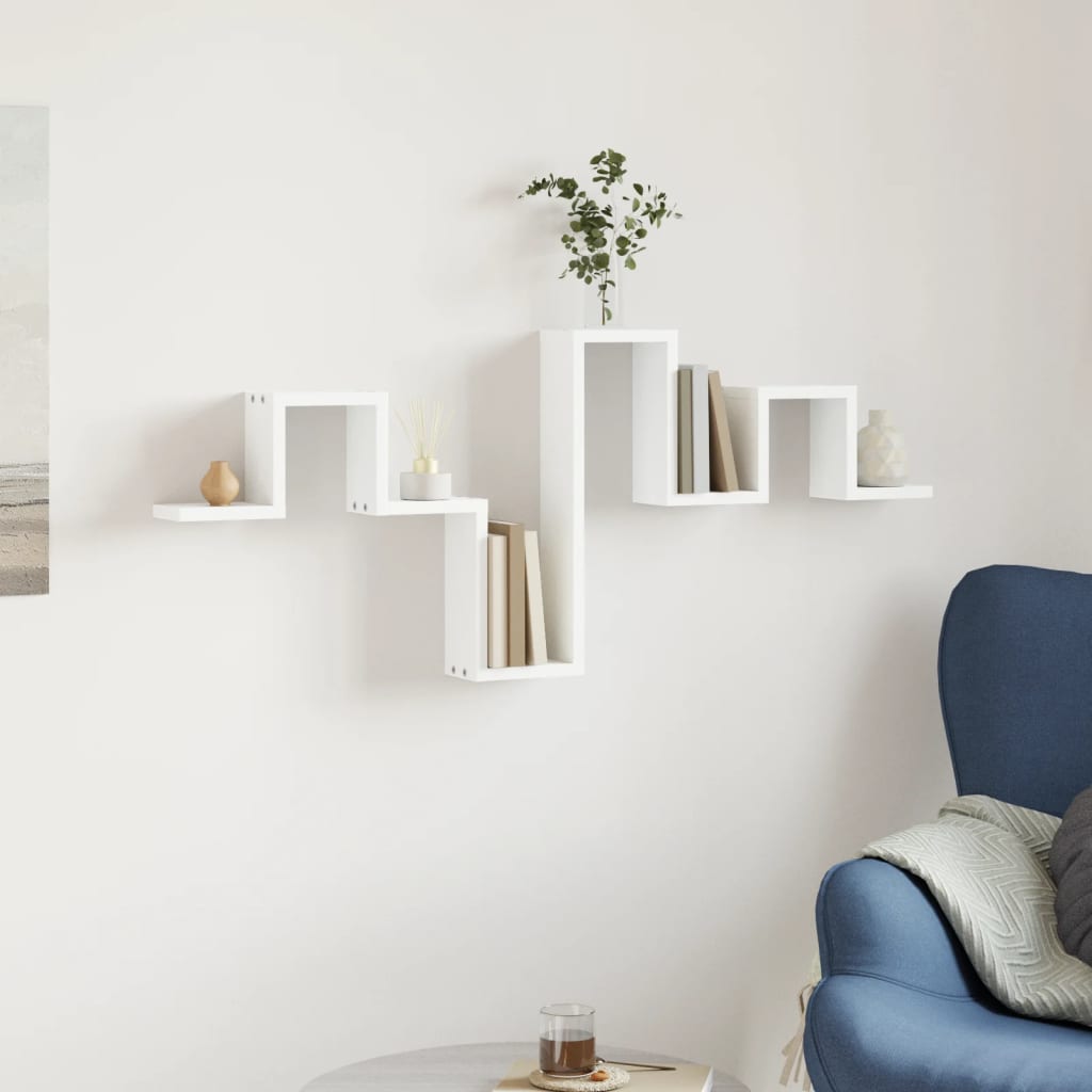 Scaffale a Parete Bianco 104,5x10x43 cm in Legno Multistrato | homemem39
