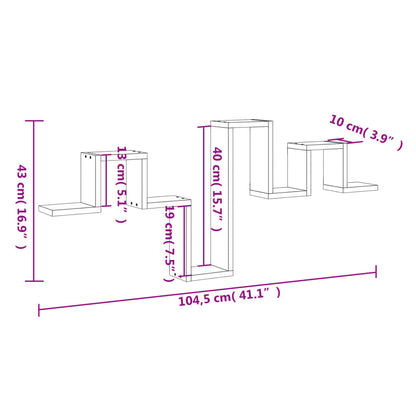 Scaffale a Parete Rovere Sonoma 104,5x10x43cm Legno Multistrato | homemem39
