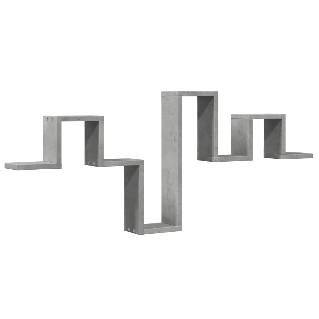 Scaffale a Muro Grigio Cemento 104,5x10x43 cm Legno Multistrato | homemem39