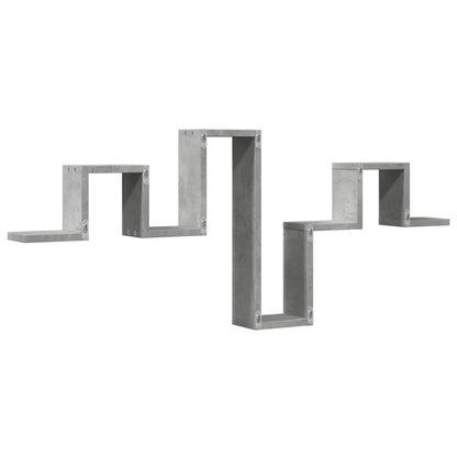 Scaffale a Muro Grigio Cemento 104,5x10x43 cm Legno Multistrato | homemem39
