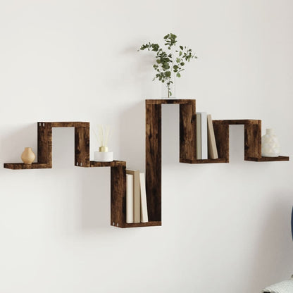 Mensola a Muro Rovere Fumo 104,5x10x43 cm Legno Multistrato | homemem39