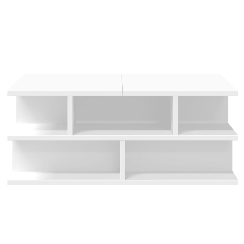 Tavolino da Salotto Bianco 70x70x29 cm in Legno Multistrato | homemem39