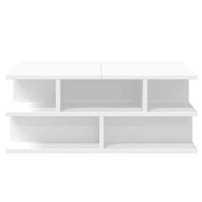 Tavolino da Salotto Bianco 70x70x29 cm in Legno Multistrato | homemem39