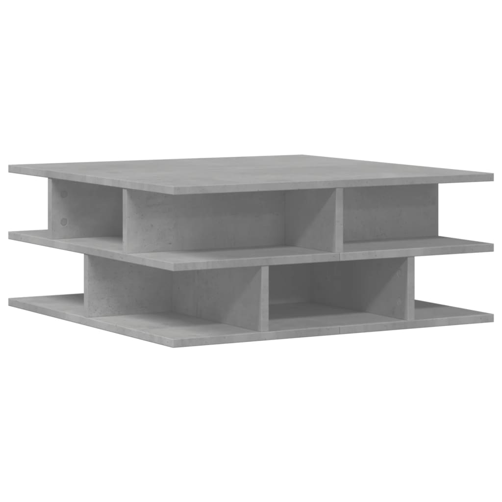 Tavolino da Salotto Grigio Cemento 70x70x29cm Legno Multistrato | homemem39