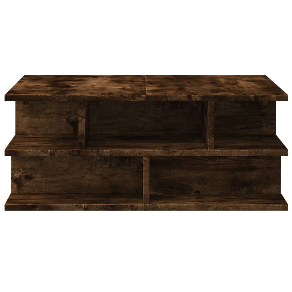 Tavolino da Salotto Rovere Fumo 70x70x29 cm Legno Multistrato | homemem39