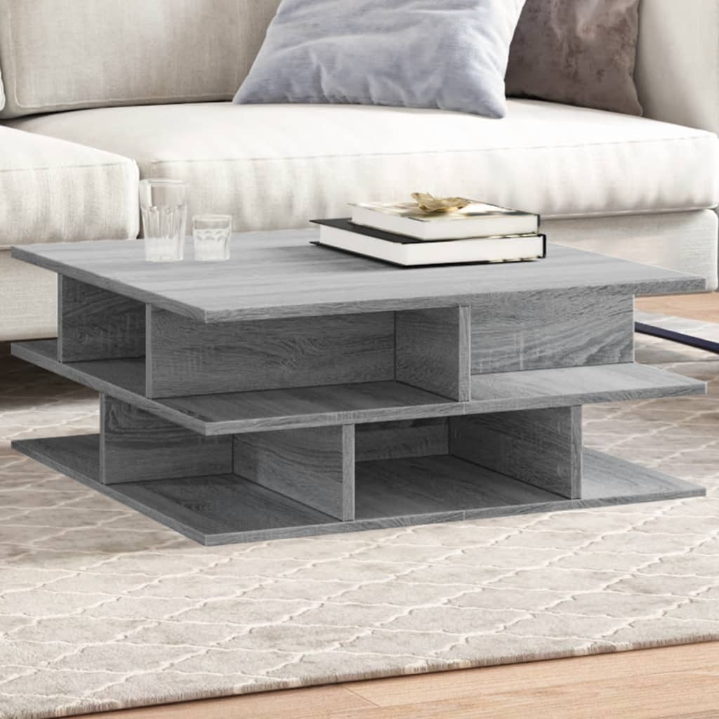 Tavolino da Salotto Grigio Sonoma 70x70x29 cm Legno Multistrato | homemem39