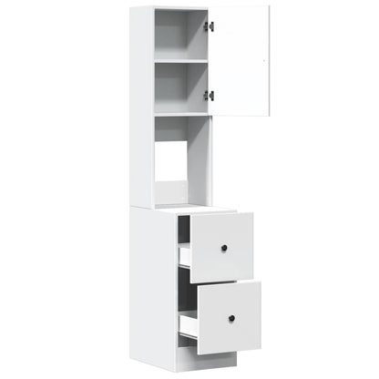 Mobile da Cucina Bianco 35x50x180 cm in Truciolato - homemem39