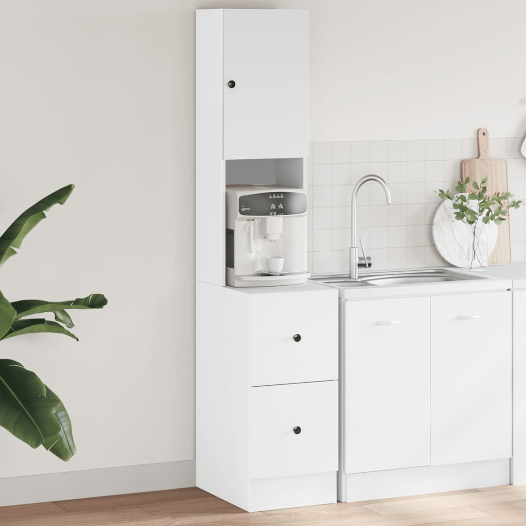 Mobile da Cucina Bianco 35x50x180 cm in Truciolato - homemem39