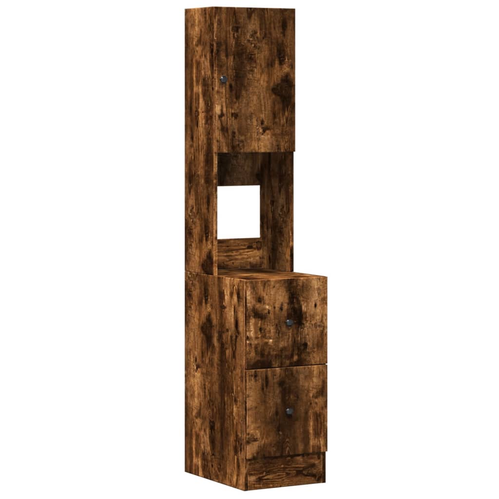 Mobile da Cucina Rovere Fumo 35x50x180 cm Legno Multistrato - homemem39
