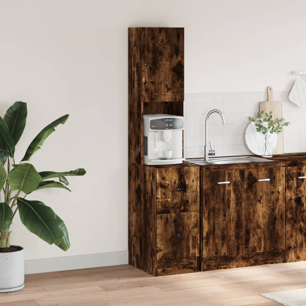 Mobile da Cucina Rovere Fumo 35x50x180 cm Legno Multistrato - homemem39