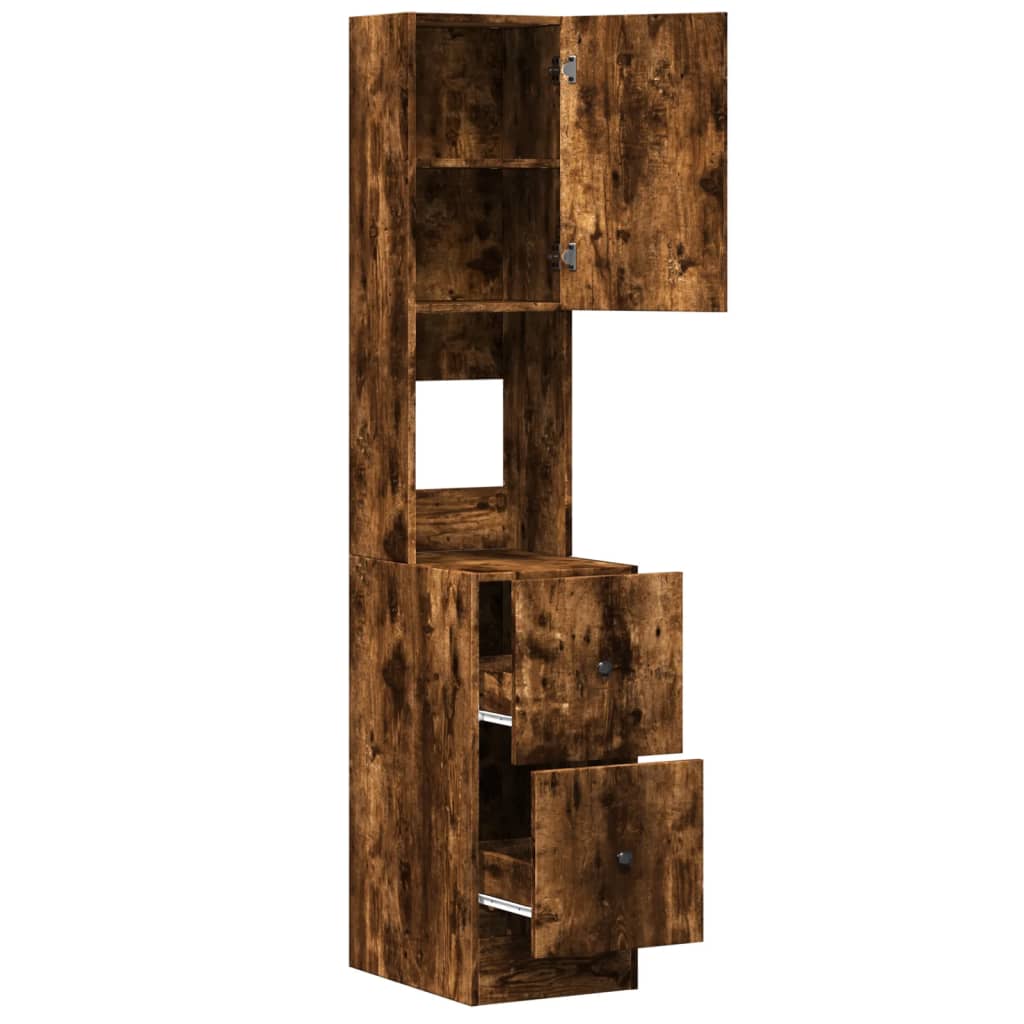 Mobile da Cucina Rovere Fumo 35x50x180 cm Legno Multistrato - homemem39