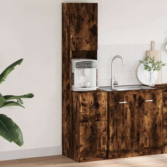 Mobile da Cucina Rovere Fumo 35x50x180 cm Legno Multistrato - homemem39