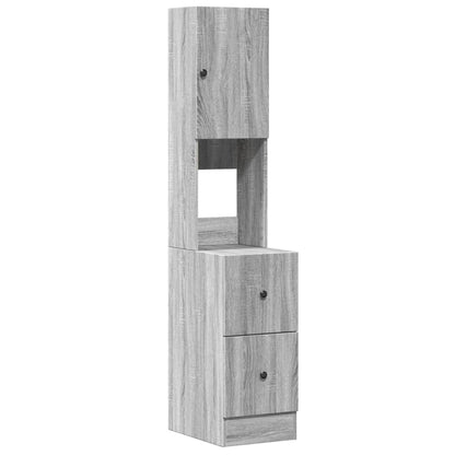 Mobile da Cucina Grigio Sonoma 35x50x180cm in Legno Multistrato | homemem39