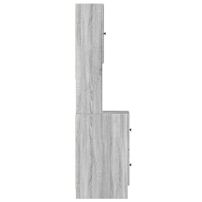 Mobile da Cucina Grigio Sonoma 35x50x180cm in Legno Multistrato - homemem39