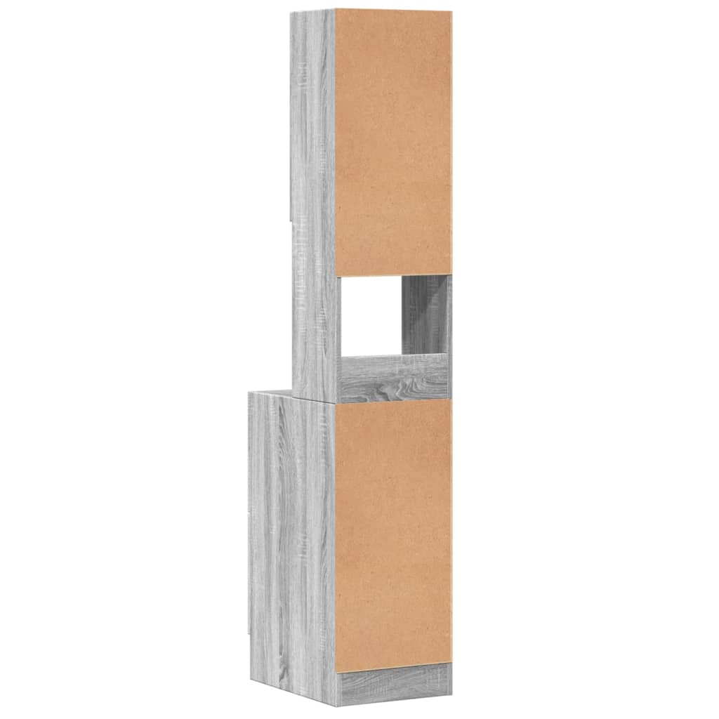 Mobile da Cucina Grigio Sonoma 35x50x180cm in Legno Multistrato | homemem39