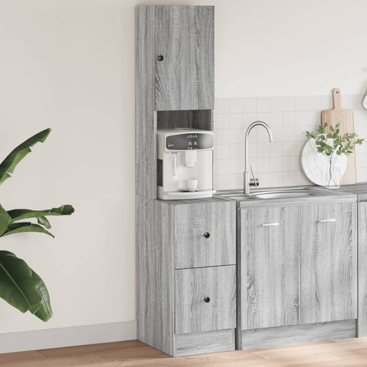 Mobile da Cucina Grigio Sonoma 35x50x180cm in Legno Multistrato - homemem39