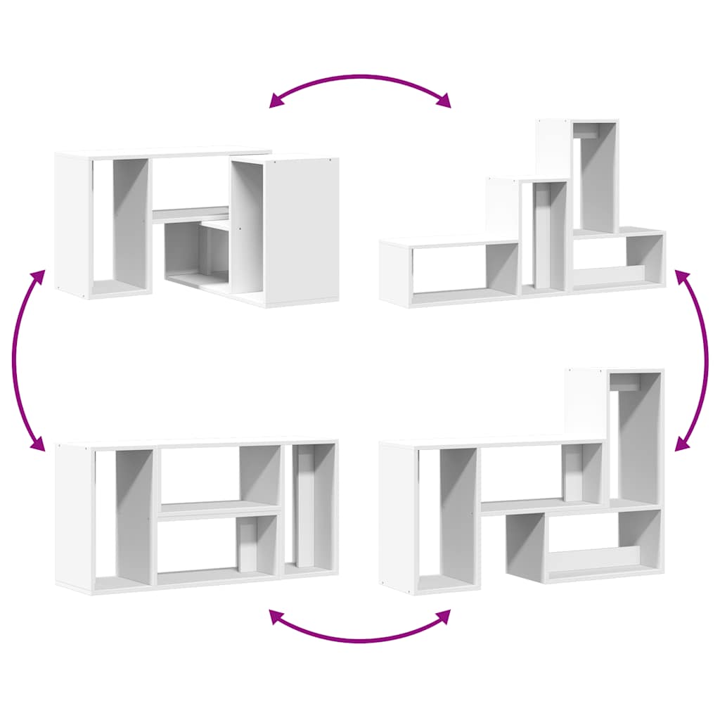 Mobili TV a Parete 2pz Bianchi 75x30x50 cm in Legno Multistrato - homemem39