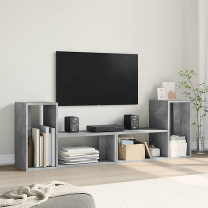 Mobili TV Muro 2pz Grigio Cemento 75x30x50 cm Legno Multistrato - homemem39