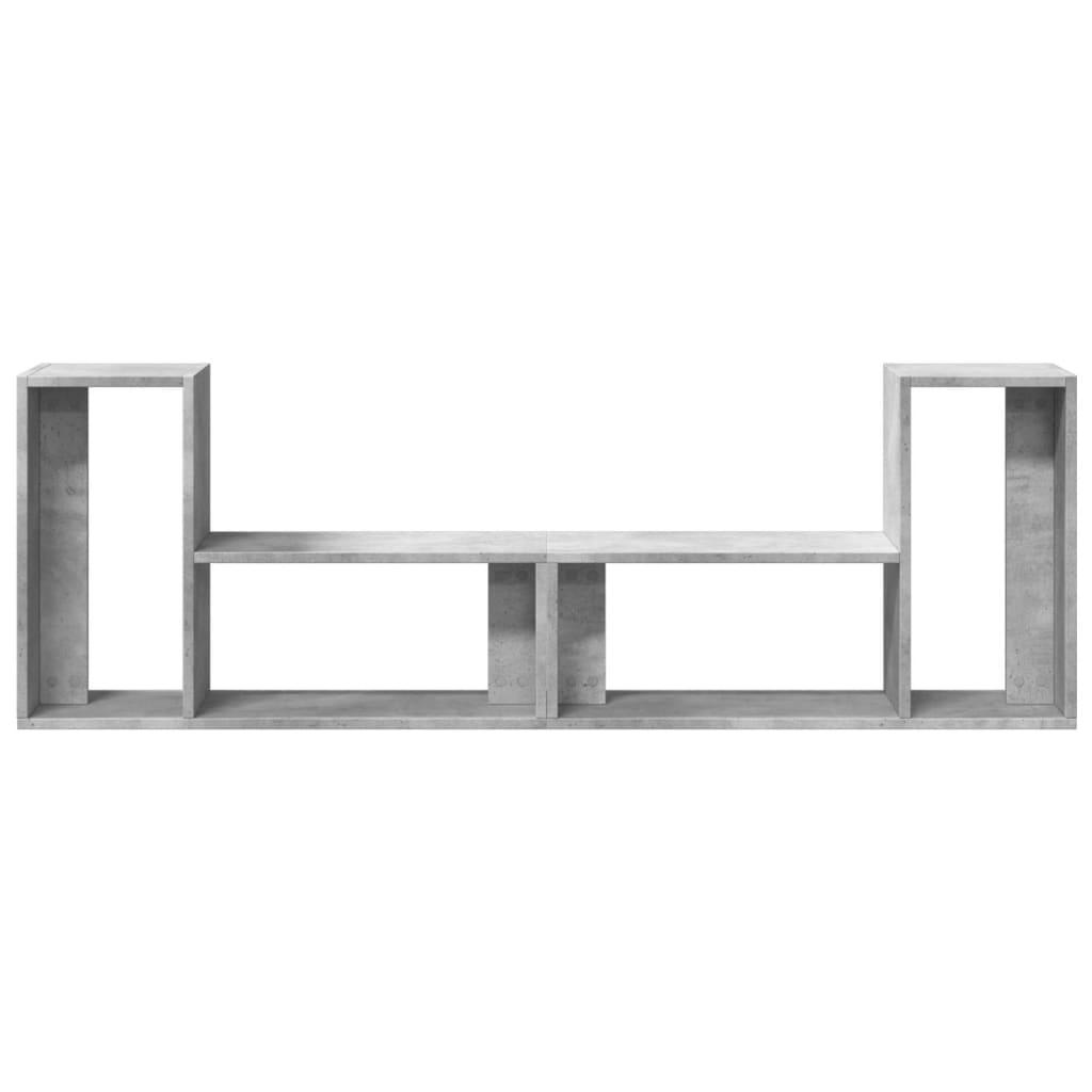 Mobili TV Muro 2pz Grigio Cemento 75x30x50 cm Legno Multistrato - homemem39