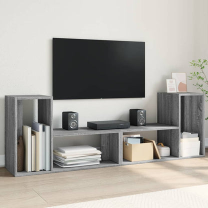 Mobili TV 2 pz Grigio Sonoma 75x30x50 cm in Legno Multistrato - homemem39