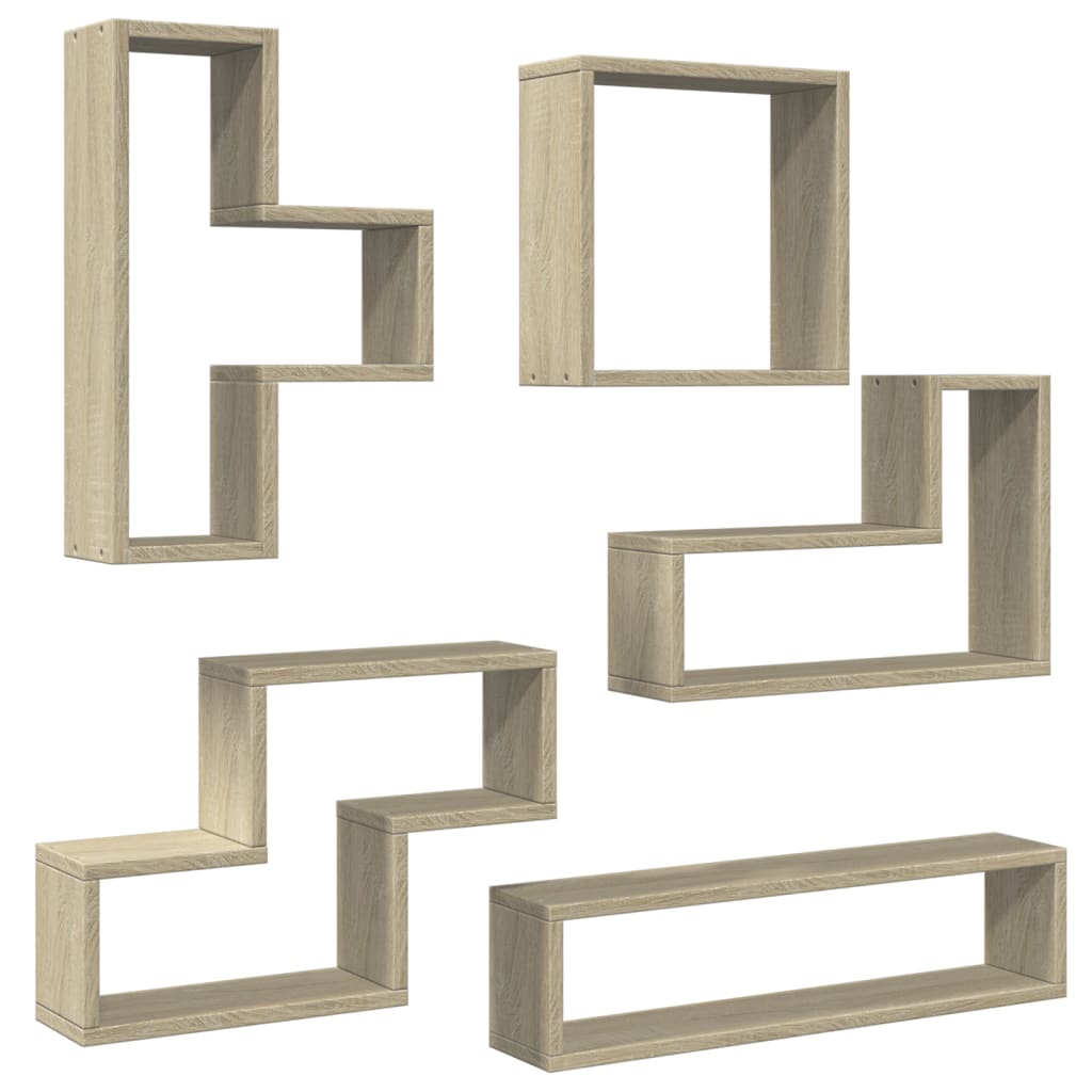 Scaffale a Parete Rovere Sonoma 96x12x64cm in Legno Multistrato | homemem39