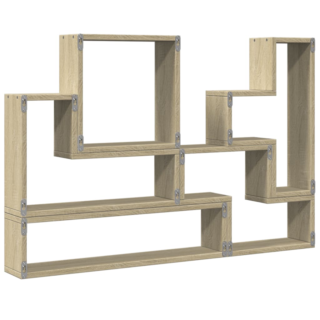Scaffale a Parete Rovere Sonoma 96x12x64cm in Legno Multistrato | homemem39