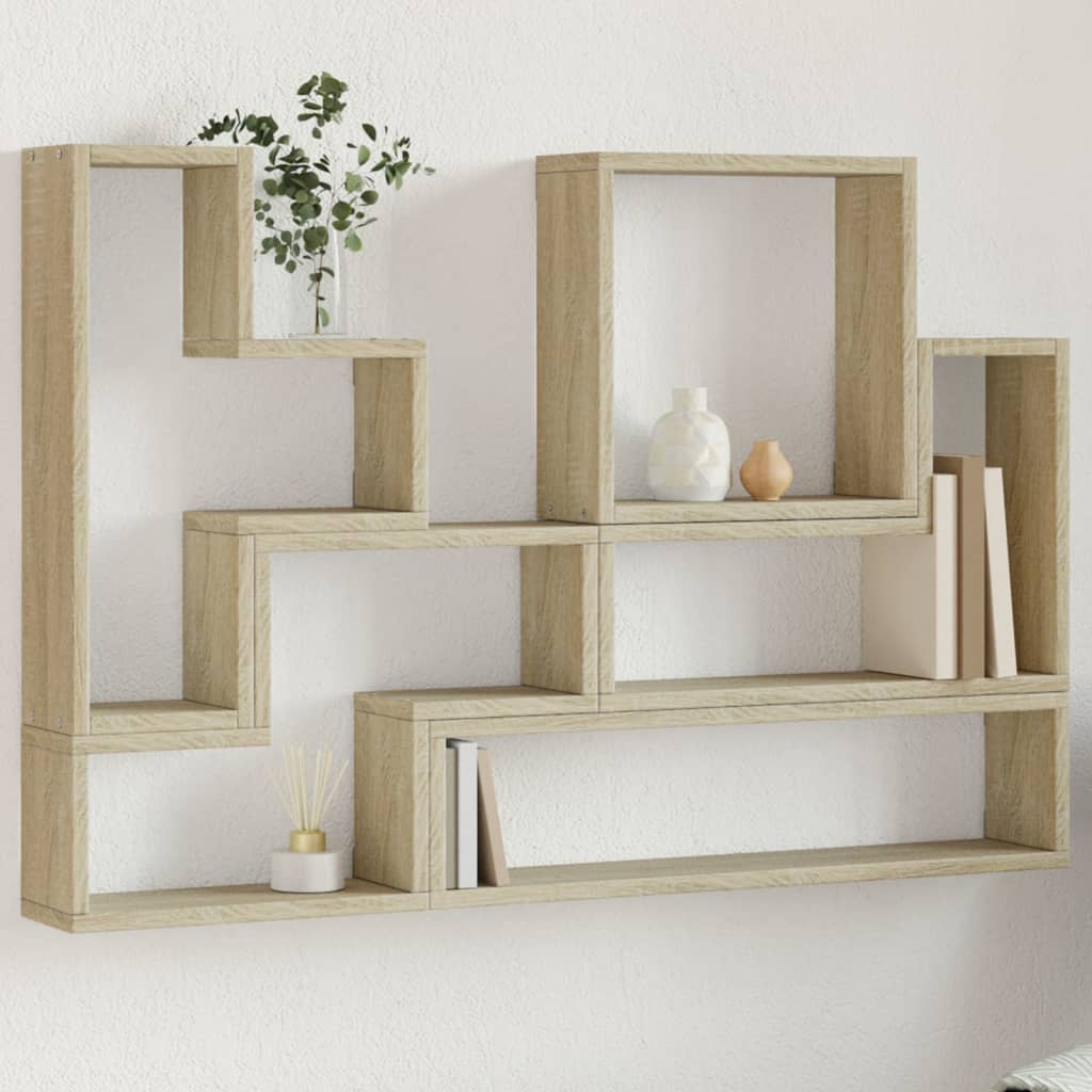 Scaffale a Parete Rovere Sonoma 96x12x64cm in Legno Multistrato | homemem39