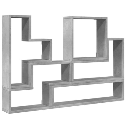 Scaffale a Parete Grigio Cemento 90x12x64 cm Legno Multistrato | homemem39