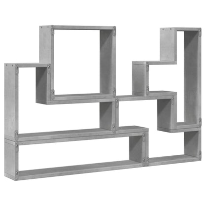 Scaffale a Parete Grigio Cemento 90x12x64 cm Legno Multistrato | homemem39