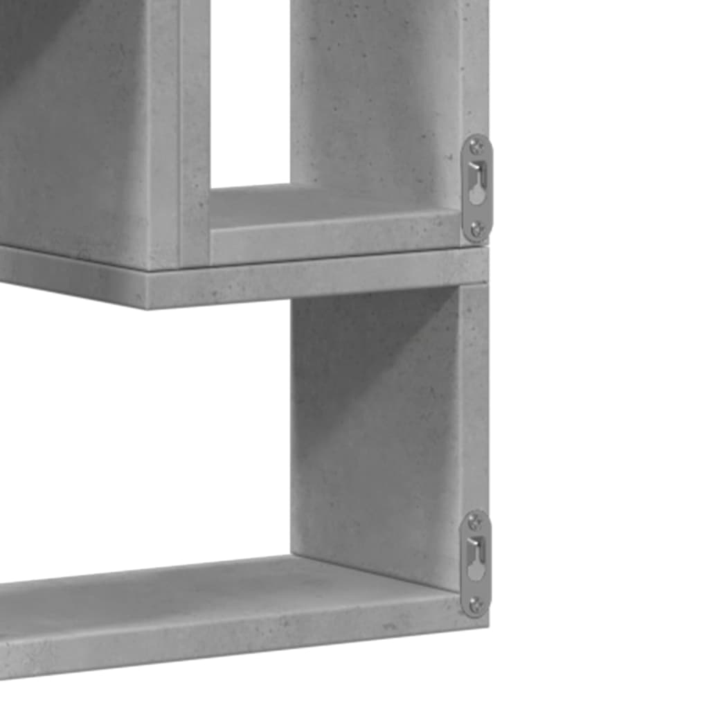 Scaffale a Parete Grigio Cemento 90x12x64 cm Legno Multistrato | homemem39