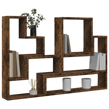 Mensola a Muro Rovere Fumo 96x12x64 cm in Legno Multistrato