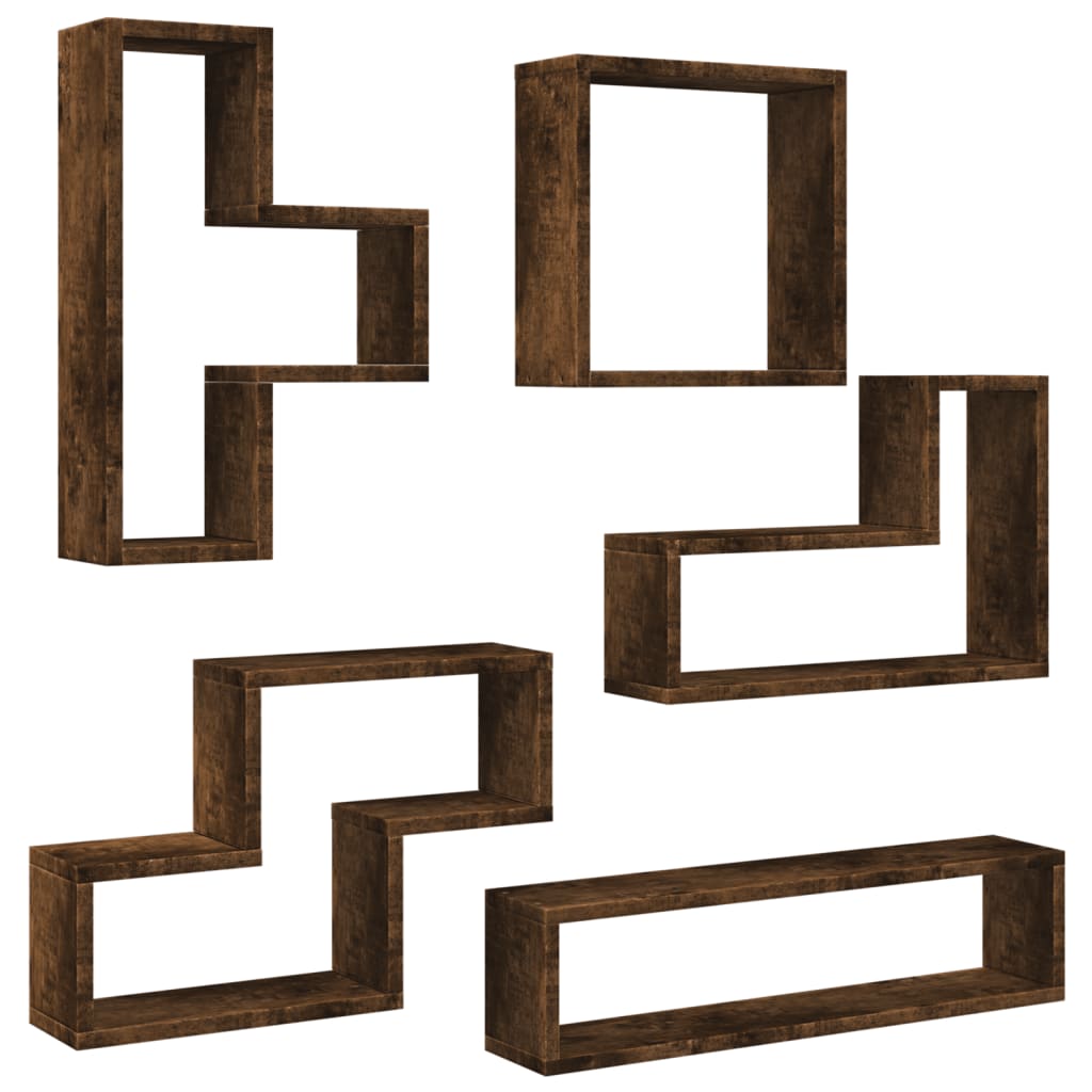 Mensola a Muro Rovere Fumo 96x12x64 cm in Legno Multistrato | homemem39