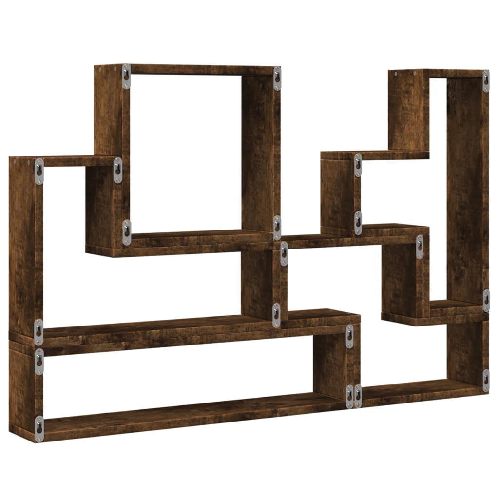 Mensola a Muro Rovere Fumo 96x12x64 cm in Legno Multistrato | homemem39