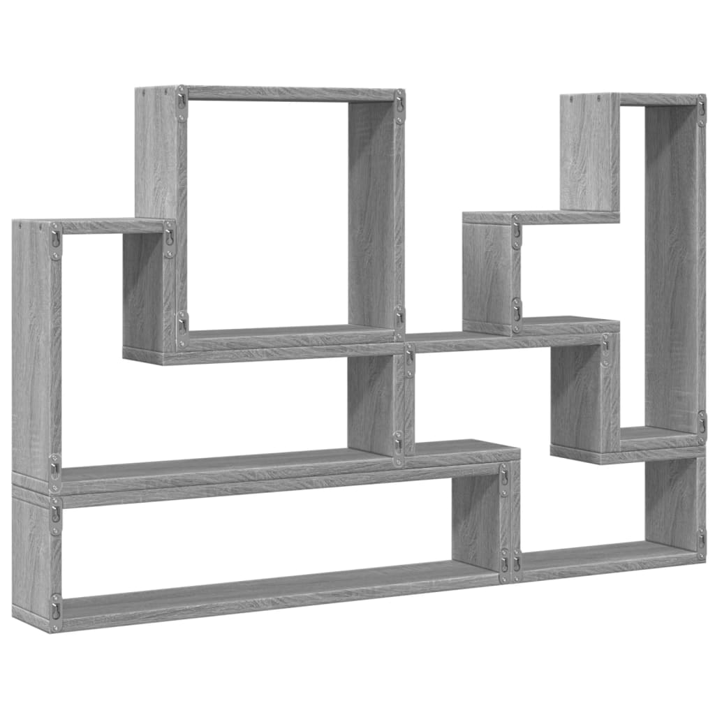 Mensola a Muro Grigio Sonoma 96x12x64 cm in Legno Multistrato | homemem39