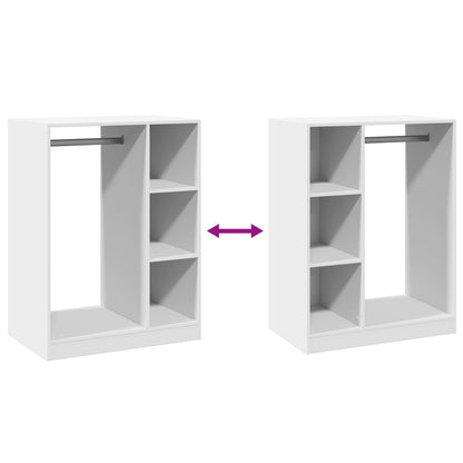 Armadio Bianco 77x48x102 cm in Legno Multistrato | homemem39