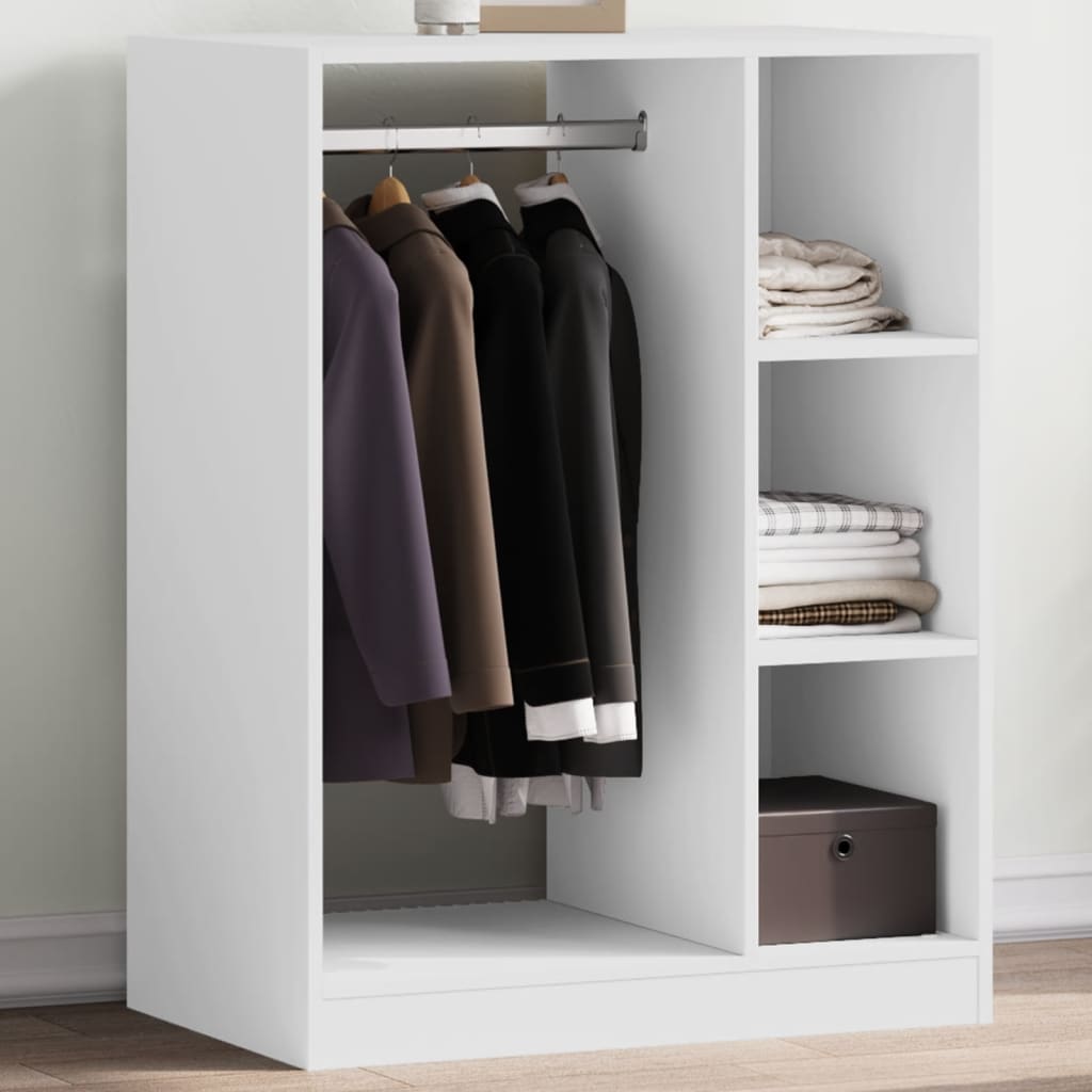 Armadio Bianco 77x48x102 cm in Legno Multistrato | homemem39